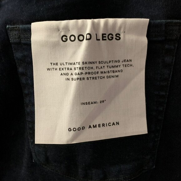 Good American Good Legs Dark Wash Jeans - Picture 2 of 6